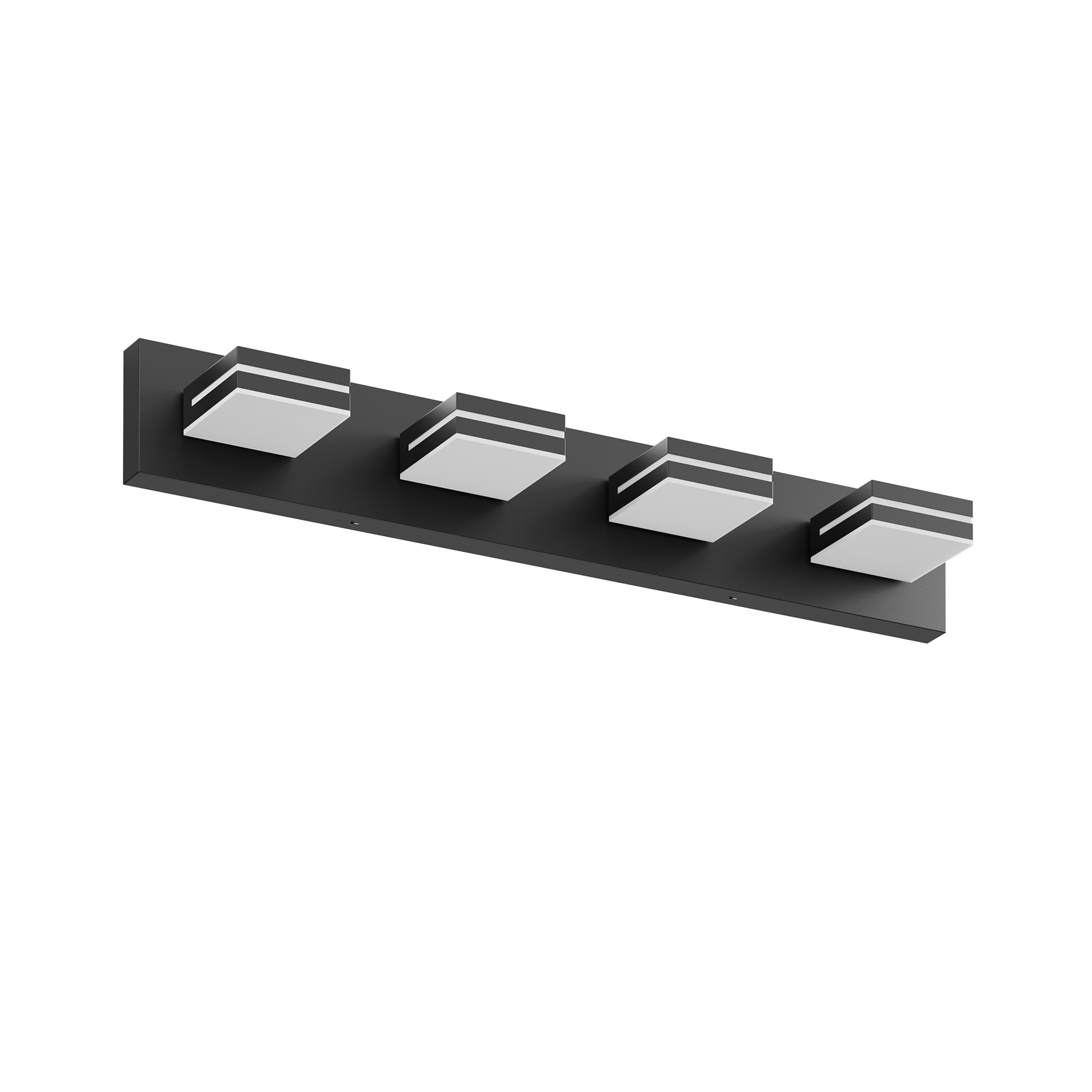 Modern Chrome LED Vanity Light, 4-Lights Wall Sconce for Bathroom and Mirror, Sleek Minimalist Design, Energy-Efficient, Easy to Install