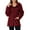 Wine, variant on Women's Jackets And Coat Plus Size Warm Faux Fashion Winter Zipper Solid Long Sleeve Outerwear