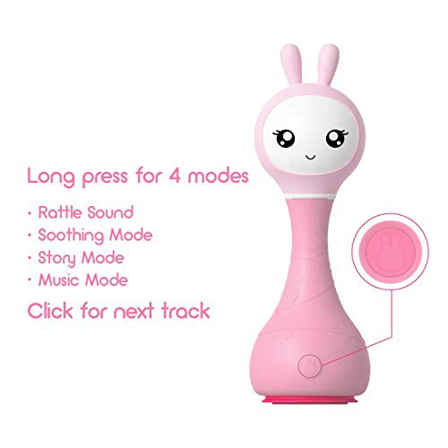 Best Baby Musical Toys Shaker Alilo Bunny Infant Rattle Toy Sound Machine  Early Educational Toddler Learning Teether Newborn Baby Gifts for 0, 3, 6,  