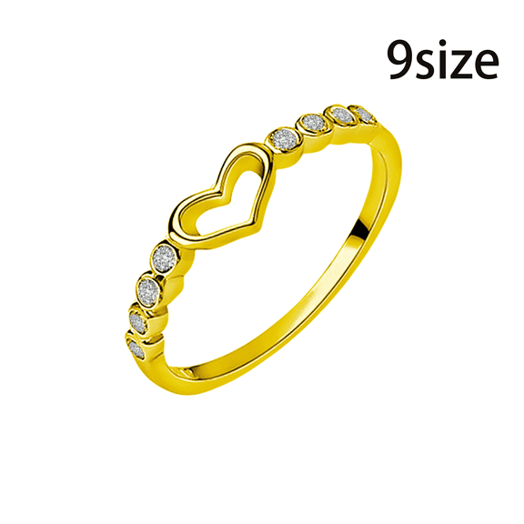 DESIGNICE Promise Ring Gift Rose Gold Ring Electroplating Wedding Band Size 9