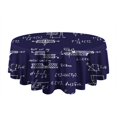 thumbnail image 5 of Math Equations Engineering Diagrams Navy Pattern Round Tablecloth 60"x60",Wrinkle Wipeable Table Cloth for Kitchen Dining Room Picnic Patio Party, 5 of 6