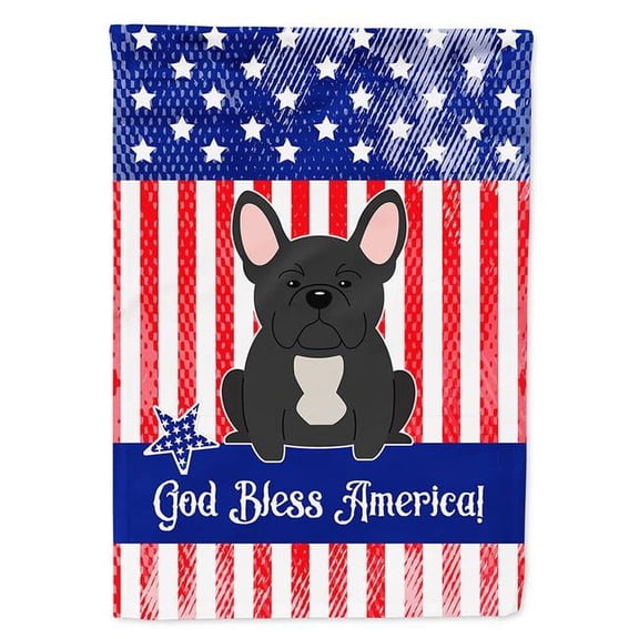 Carolines Treasures BB3009GF Patriotic USA French Bulldog Black Garden Size Flag