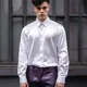 thumbnail image 4 of Hombres Camisa Unicolor Con Botón De Satén, 4 of 6