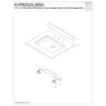 thumbnail image 3 of Kingston Brass KVPB2522L38SQ Montesquieu 25" x 22" Solid Surface Vanity Top with Rectangular Sink (8" Faucet Drillings), Calacatta Marble White/Glossy, 3 of 4