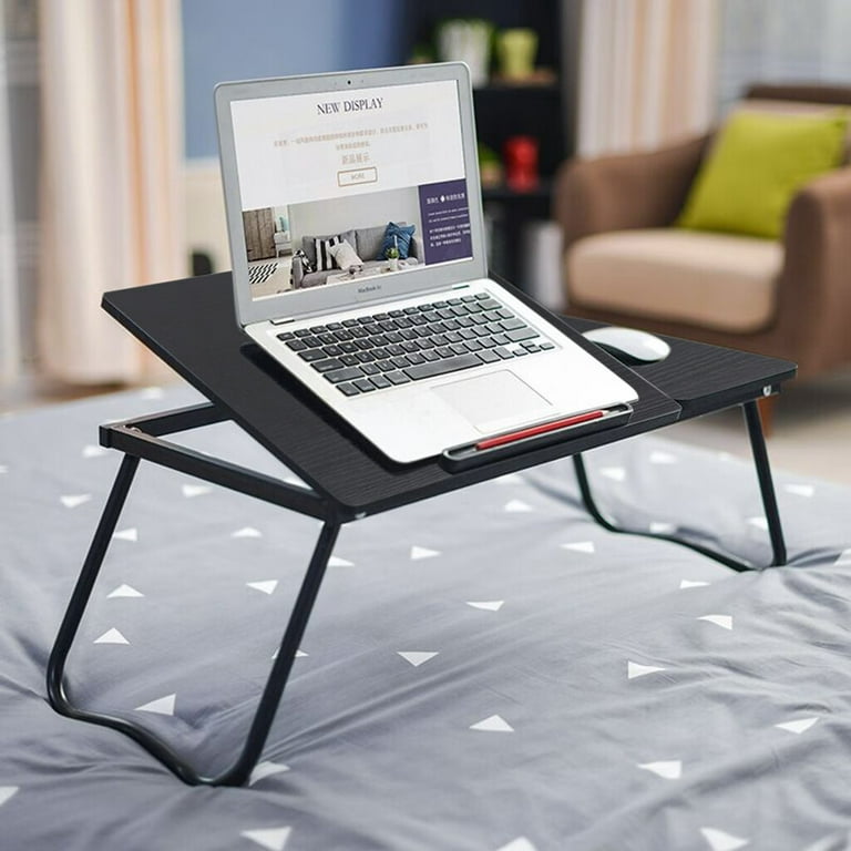 årsag Rasende begynde Sehao Fun desk accessories Free Installation Portable Folding Laptop  Computer Desk Lazy Bed Desk Adjustable Home kitchen Mdf Iron Black Office  Desk - Walmart.com