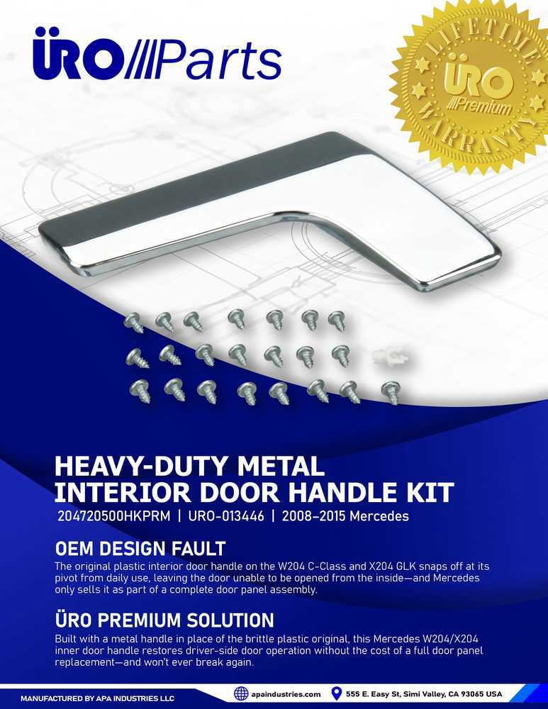 URO Parts URO-013446 Metal Handle Upgrade, Lifetime Warranty