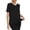 Black-womens blouses, variant on FNFYFH Womens V Neck T-Shirts Short Sleeve Plain Basic Tees Soft Side Split Workout Tops