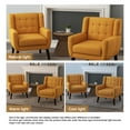 thumbnail image 3 of DREAMSIDEA Accent Chair Modern Upholstered Armchair for Living Room Button Tufted Reading Chair Bedroom Dorm Office,Orange, 3 of 5