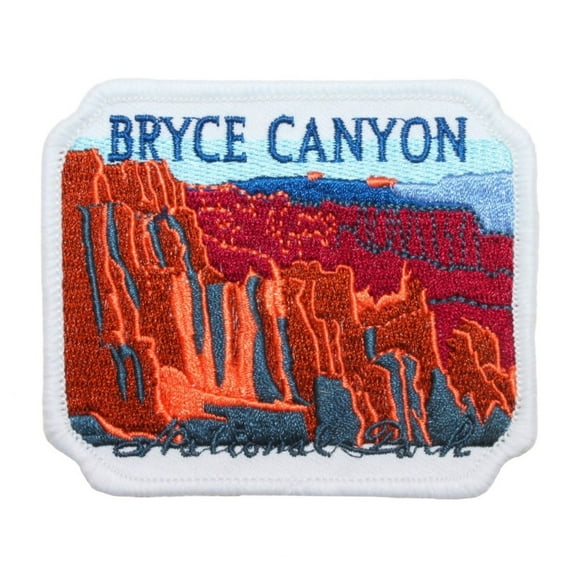 White Utah Bryce Canyon National Park Travel Patch Souvenir Iron-On Applique