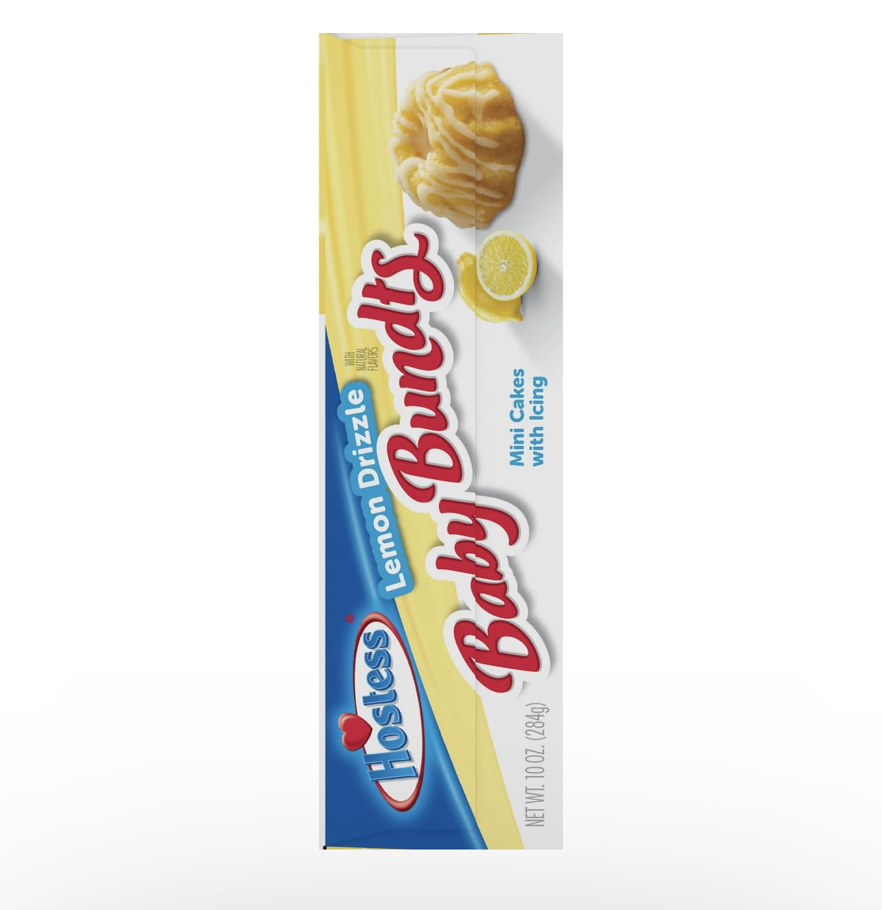 HOSTESS Baby Bundts, Lemon Drizzle Cakes, 8 Count, 10 oz pack of 2