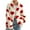 Red-White, variant on ZVNAΖH Women's Full Zip Fuzzy Fleece Jacket Love Heart Graphic Lapel Oversized Coat Fall Winter Warm Outerwear with Pockets, Christmas Gift