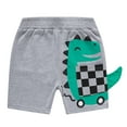 thumbnail image 2 of ATOGUTA Toddler Shorts Boys Summer Savings with Pocket Casual Pants Cotton Dinosaur Shorts Gray, Size 1-8, 2 of 3