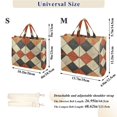 thumbnail image 2 of FORMRS Womens Corduroy Tote Bag Crossbody Shoulder Handbag with Pocket, Checkered Pattern, 2 of 7