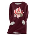 thumbnail image 2 of Chandails à Capuchon Mignons pour Femmes, Mode de Noël, Impression, Manches Régulières, Hiver, Vacances, Manches Décontractées, Col Rond, Chemise, Hauts, Chandails à Capuchon Surdimensionnés en Liquidation, 2 of 6