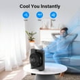 thumbnail image 4 of 13inch Box Fan with Robust Airflow, Cooling Desk Fan with Digital Touch Control, 3 Speed Settings, 5 Blades, 15-Hour Timer, Portable Table Fan for Bedroom, Office, Home, Kitchen, Black, 4 of 8