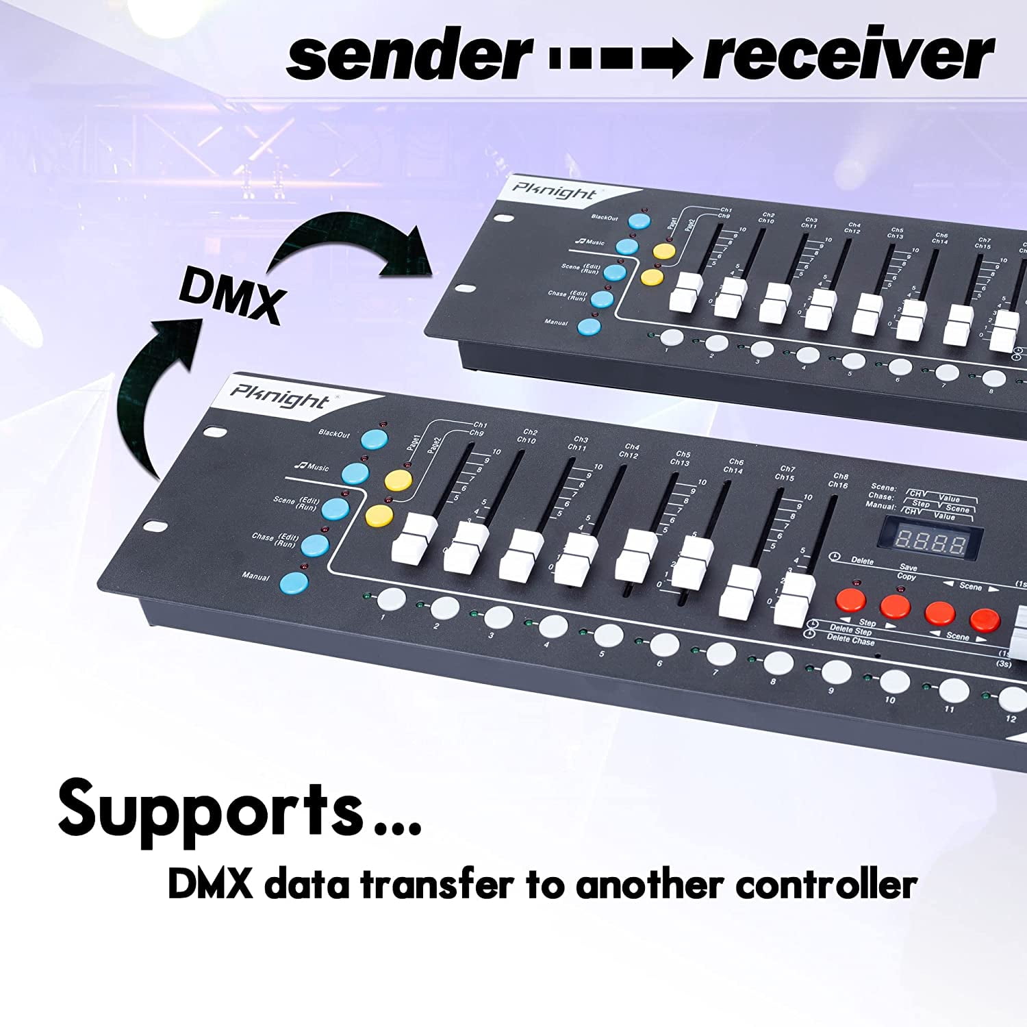 Pknight DMX Light Controller,192ch DMX Lighting Console,simple Lighting Board Controller For Stage Lights,dj Light And Ktv