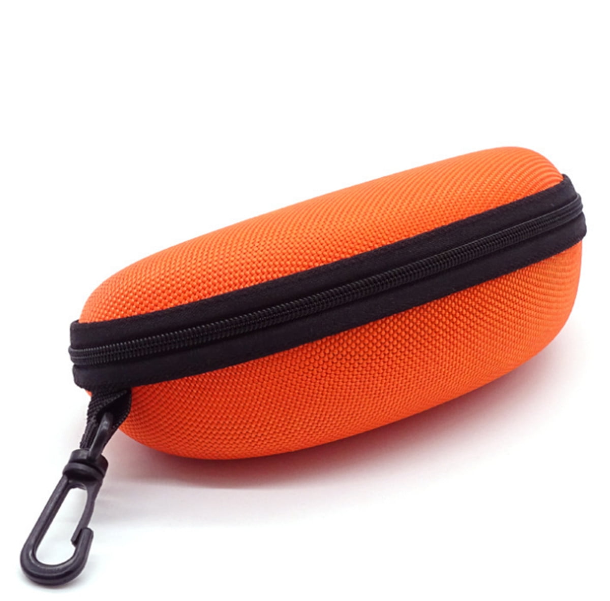 Portable Zipper Sunglasses Clam Shell Hard Case Eye Glasses Protector