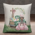thumbnail image 2 of Easter Egg Wirehaired Pointing Griffon Bunny Ear Welcome Spring Truck Pillowcase Double Sided Dog Lover Pillow Case Covers - 12002, 2 of 3
