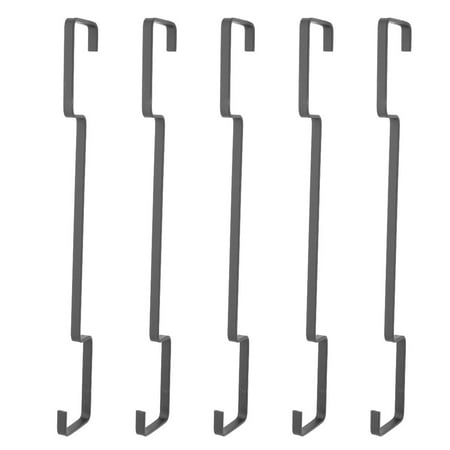 Black Metal Hanging - Household Metal Clothes Dress Skirt Coat Holder Hanging Hook Black 30cm 5 Pcs