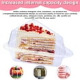 thumbnail image 2 of 100 Pack Disposable Hinged Plastic Cake Containers, Clear Cake Slice Containers with Lids-Cheesecake Containers,Individual Pie Slice Containers for Dessert, Pastry, Cookie, Snack, Fruit, 2 of 8