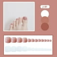 thumbnail image 2 of Fofosbeauty 24pcs Press on Nails Short Square Toe Nails Full Cover Fake Nails for Girls Women, Toe Nail Jelly White Pink, 2 of 9