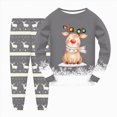 thumbnail image 2 of Paguaki Kids Christmas Pajamas Cotton Long Sleeve Matching Holiday Pjs Set Toddler Boys Girls Xmas Jammies Xmas Set, 2 of 5