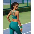 thumbnail image 4 of Sujetador deportivo RUNNING GIRL de alto soporte verde oscuro, talla XL, 4 of 7