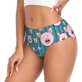 thumbnail image 2 of Fotbe Funny Pig Faces Calzones Estampados para Mujer – Ropa Interior de Algodón, Cómoda, Suave y Elástica-Medium, 2 of 6