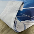 thumbnail image 5 of Ambesonne Navy Place Mats Set of 4, Boat Yacht Ocean Scenery, Standard Size, Navy Blue and White, 5 of 6