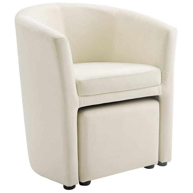 Chair with tuck under ottoman cheap