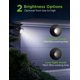 thumbnail image 2 of InnoGear Luces solares para exteriores, focos solares impermeables para exteriores, foco solar de seguridad, iluminación de paisaje, encendido/apagado automático ajustable para patio, terraza, jardín,, 2 of 5