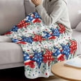 thumbnail image 3 of 4th of July Blanket Soft Cozy Warm Throw Blanket for Couch, Plush Fuzzy Flannel Fleece Blankets for Sofa, Blue Red Stars Independence Day Gray Plaid Bed Blankets Lightweight Gifts for Women, 40"x60", 3 of 9