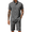 Dark Gray, variant on COOFANDY Men 2 Pieces Linen Pants Sets White Linen Pant and Shirt Short Sleeve Summer Beach Vacation Outfits