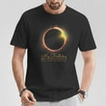 thumbnail image 2 of Birthday Solar Eclipse 2024 April 8 Total Eclipse Graphic Tee Unisex Adult Cotton T-Shirt Commemorating Rare Astronomical Event, Size L, Color Black, 2 of 4