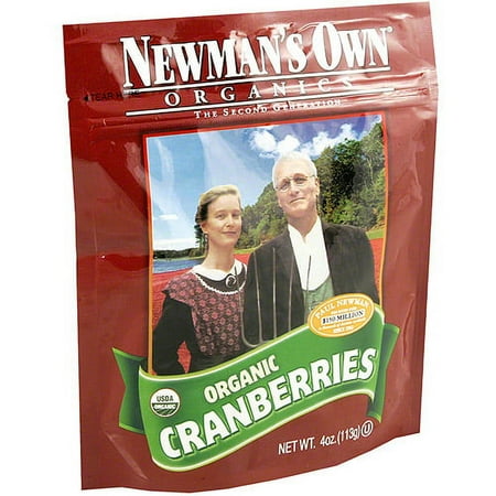 Newman's Own Organics Cranberries, 4 oz, (Pack of 12)