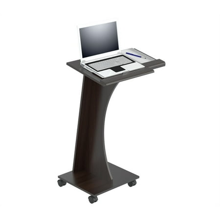 - Inval Rolling Laptop Cart, Espresso-Wengue Finish
