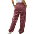thumbnail image 5 of Timegard Sweatpants for Women Joggers Elastic Waist Drawstring Fall Winter Casual Comfy Pants with Pockets, 5 of 6