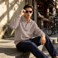 thumbnail image 6 of Fabrcox Polo Shirts for Men Long Sleeve Regular Fit Collared Men Golf Shirt Button Down Casual Outdoor Sports Office Work Shirt Men XL, 6 of 6