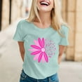thumbnail image 2 of TSADFHJI Chandail à Col Rond pour Femmes T-Shirt Imprimé à Manches Courtes Col Rond Haut Blouse TG Vert Menthe, 2 of 5