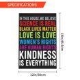 thumbnail image 3 of JOOCAR Premium Garden Flag for in This House We Believe Science is Real Black Lives Matter 12 x 18 Inch Yard Outdoor Decoration, 3 of 7