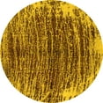 thumbnail image 1 of Ahgly Company Indoor Round Abstract Yellow Modern Area Rugs, 5' Round, 1 of 4