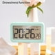 thumbnail image 4 of Reloj electrónico digital: pantalla LED, estéreo, alarma de repetición, cambio 12/24H, cuenta regresiva, pantalla 3D, verde menta, 4 of 8