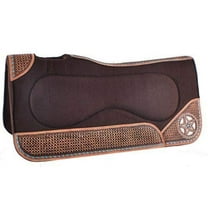 Showman 31" x 32" Brown Built Up Felt Saddle Pad w/ Texas Star Design