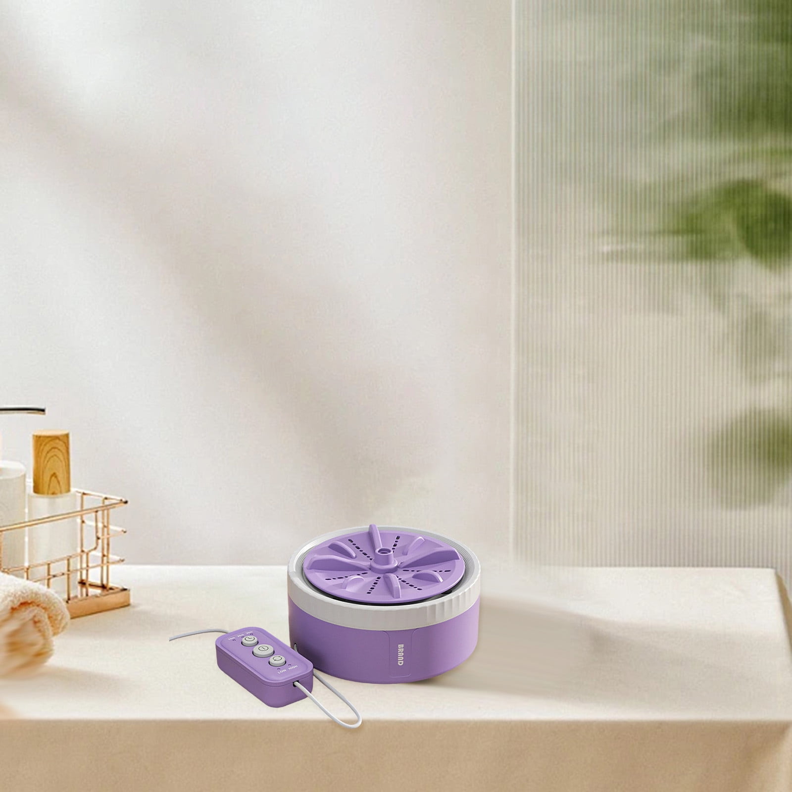 Portable Mini Washing Machine – Turbine Laundry Device for Travel & Home, Plug-in Operation with Timer & Speed Control, Compact Rotating Washer for Small Items