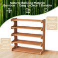 thumbnail image 3 of MEHOOM 5 Tier Bamboo Shoe Rack Organizer for Closet, Entryway, Dorm, Garage, Sturdy Shoe Storage Shelf, 28"x11"x27" (Natural), 3 of 10