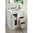 thumbnail image 6 of James Martin Vanities 825-V30-BW-3EJP De Soto 30" Single Basin Hardwood Vanity Set - White, 6 of 7