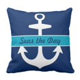 thumbnail image 1 of RYLABLUE Custom Anchor Navy and Caribbean Blue Pillowcase Cover 16x16 inch, 1 of 1