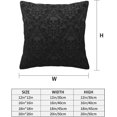 thumbnail image 4 of Gothic Black Skull 2 Pack Throw Pillow Covers Square Sofa Cushion Cover Home Living Room Bedroom Bed Case Office Waist Protection Car Lumbar Cover, 18x18 Inch, 4 of 8