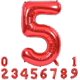 thumbnail image 1 of 40 Inch Red Large Numbers Balloons 0-9, Number 5 Digit 5 Helium Balloons, Foil Mylar Big Number Balloons for Birthday Party Anniversary Supplies Decor, 1 of 4