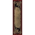 thumbnail image 1 of Mayberry Rug LK7650 2X8 2 ft. 3 in. x 7 ft. 7 in. Lodge King Lazy Bear Area Rug, Red, 1 of 1